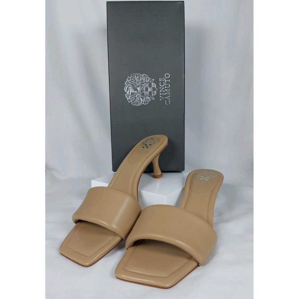 New With Tags +‎ Box Vince Camuto Vernani Tortilla  Leather Slip On Heels Wms 9